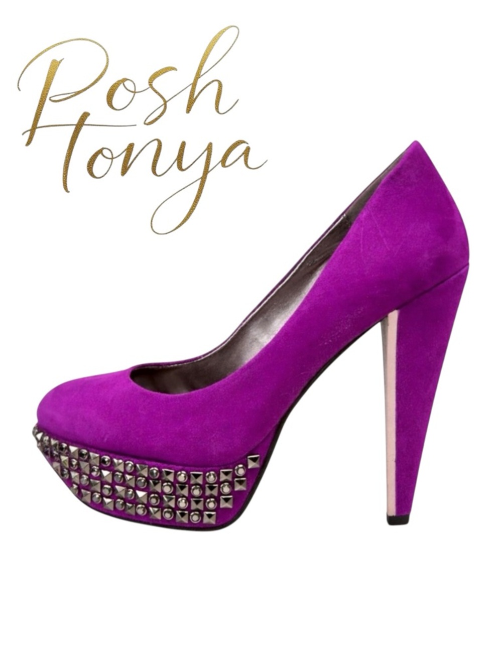 Sam Edelman York Studded Suede Platform Heels Size 7 Party Glam Prom
